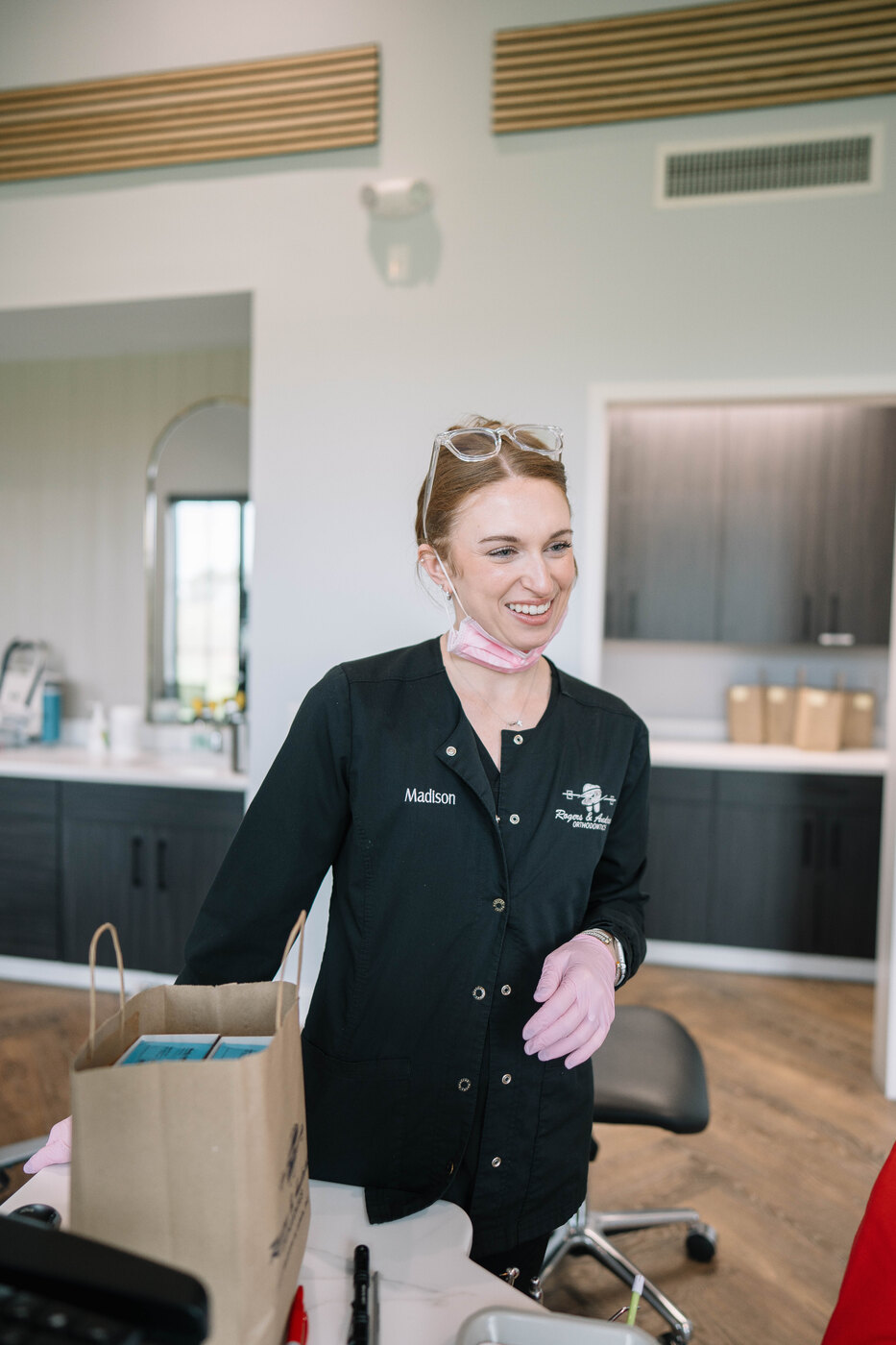 A friendly Rogers & Andrews team member at work